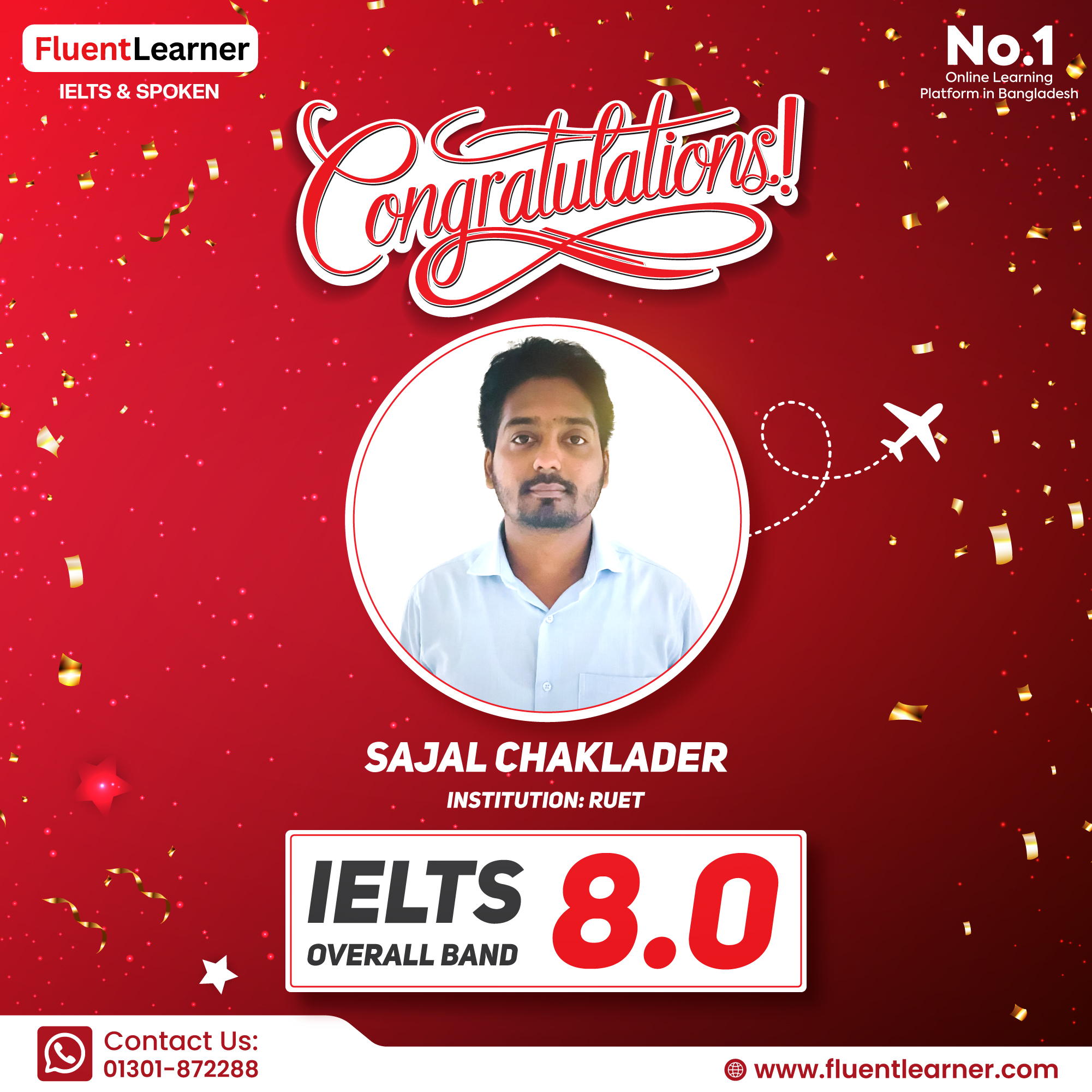 Sajal Chaklader's IELTS result