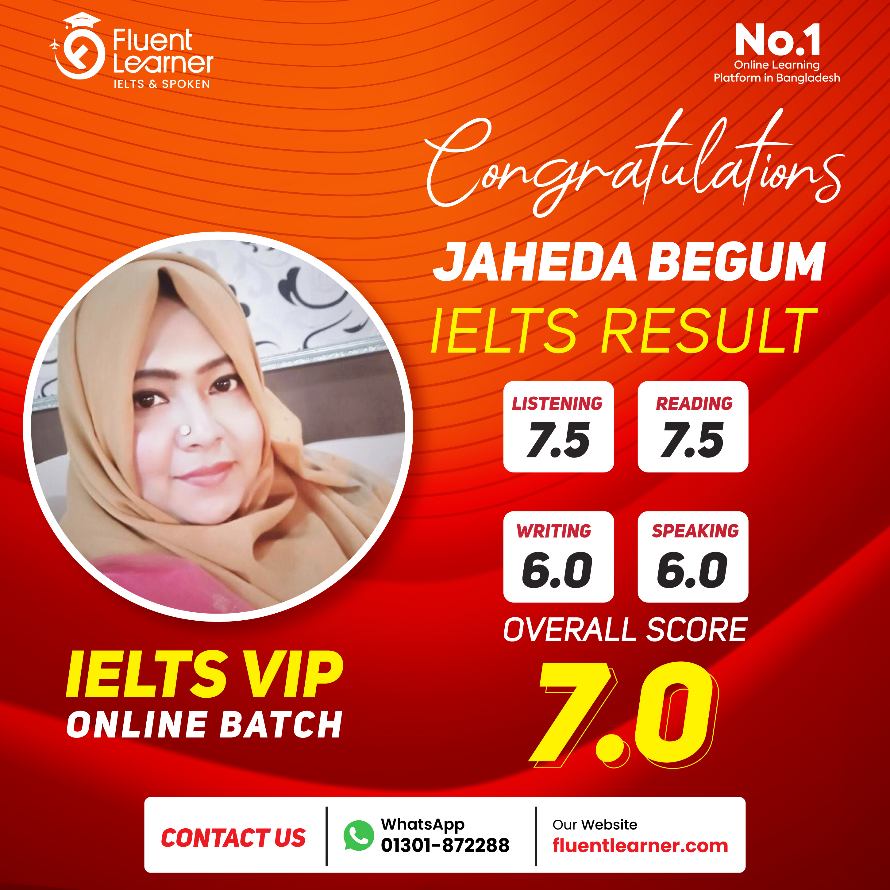 Je's IELTS result